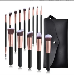 Make Up Brushes Set Makeup Brush Set 14 Pieces Soft Bristle Brushes For Eyeshadow Blush Contour Brush Makeup Tools Set(Gold matte-Brush Pack)