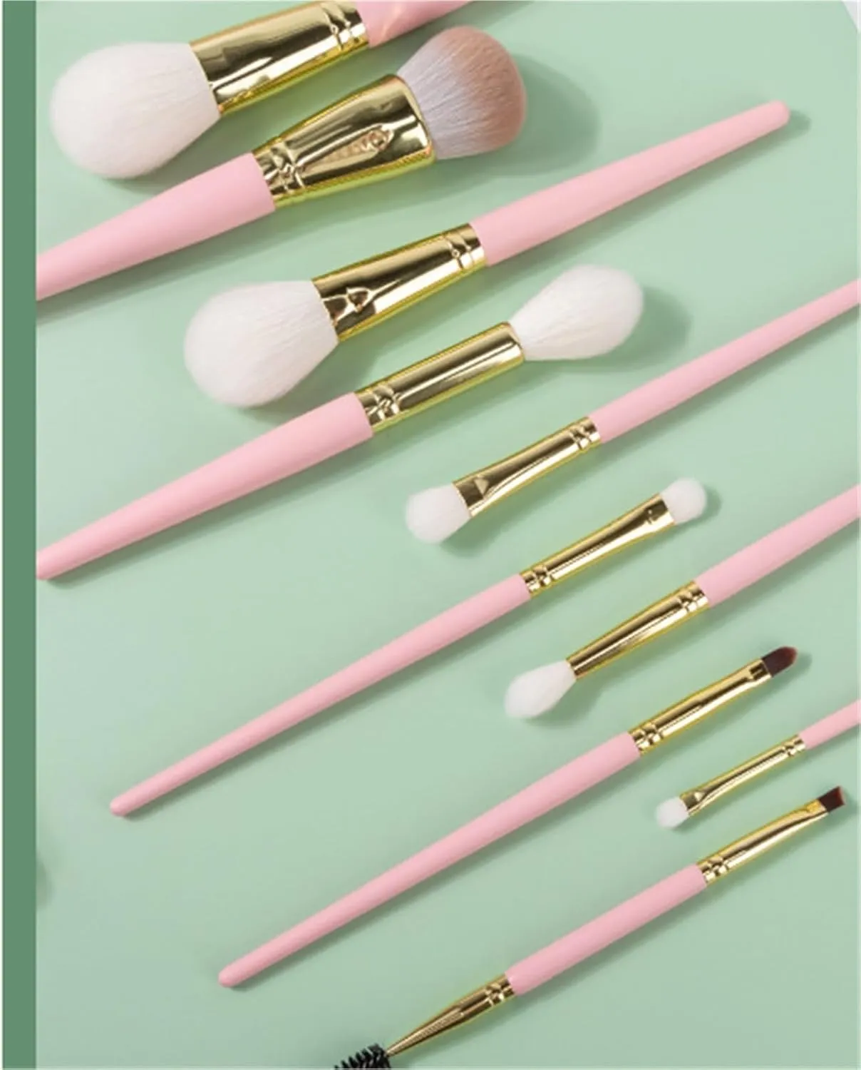 Make Up Brushes Set Makeup Brush Set Loose Powder Brush Eye Shadow Brush Eyebrow Brush Lip Brush 10 Pcs Portable Makeup Tools Set