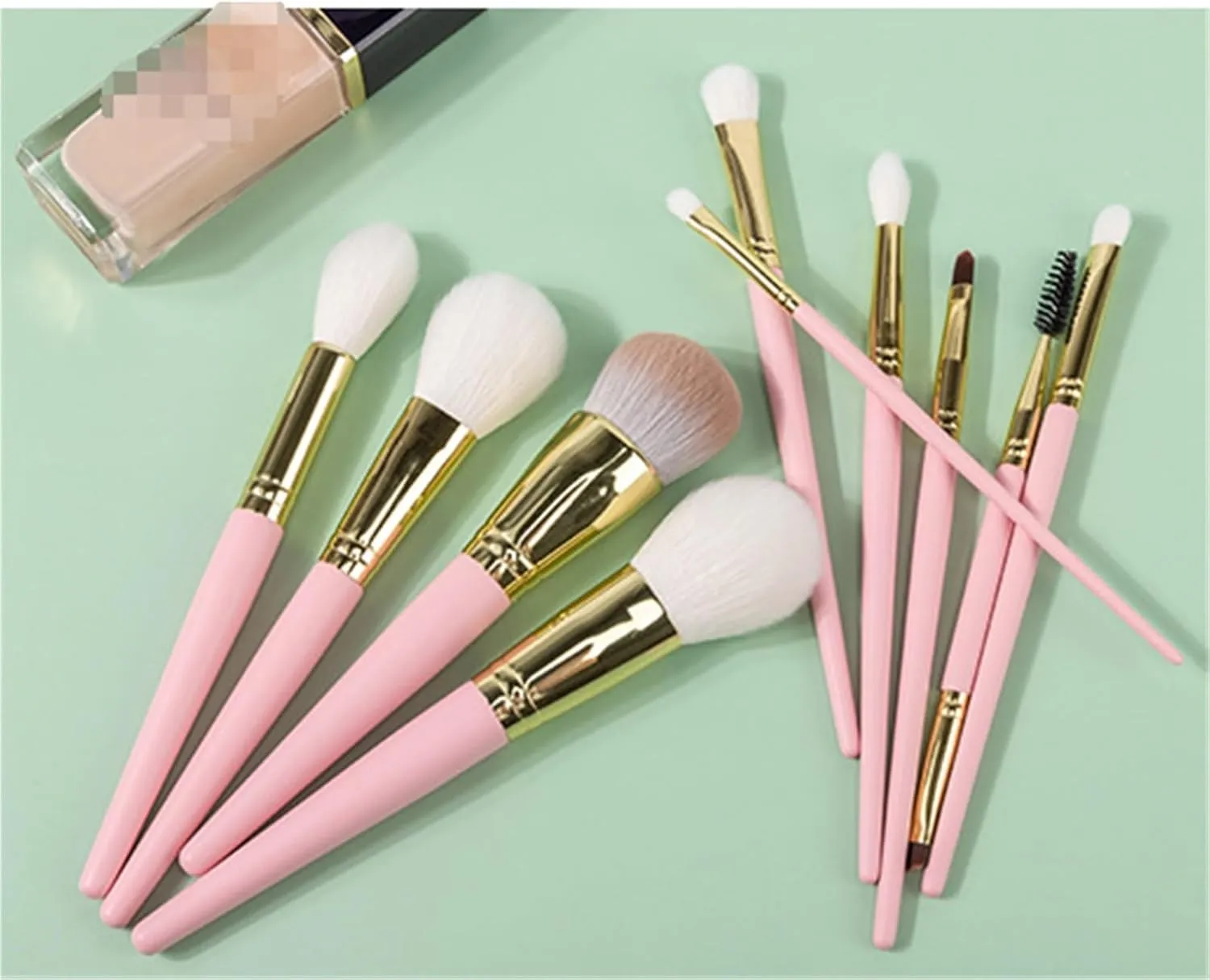 Make Up Brushes Set Makeup Brush Set Loose Powder Brush Eye Shadow Brush Eyebrow Brush Lip Brush 10 Pcs Portable Makeup Tools Set