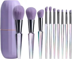 Make Up Brushes Set Makeup Brushes 10 Pack Synthetic Bristles for Face Contour Blush Eyeshadow Brush Makeup Tools Set