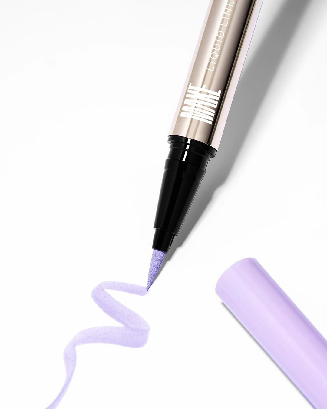 MAKE Beauty Liquid Line Waterproof Liquid Eyeliner Pen. Smudge-Proof Felt Tip for Precise Application of Lines, Wings, and Graphics. Long Lasting Eye Liner - Shade, Purple Haze