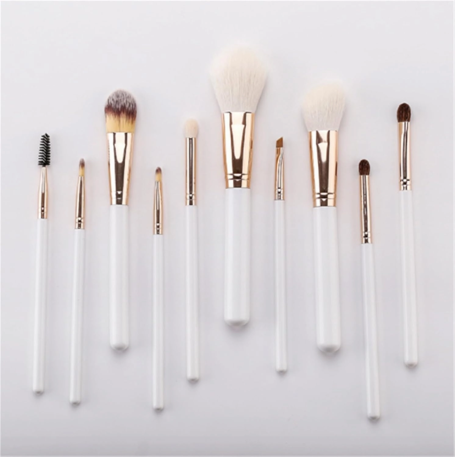 Make Up Brushes Set Makeup Brushes 10 Pieces With Brush Storage Bag Wooden Handle Loose Powder Brush Makeup Tools Set