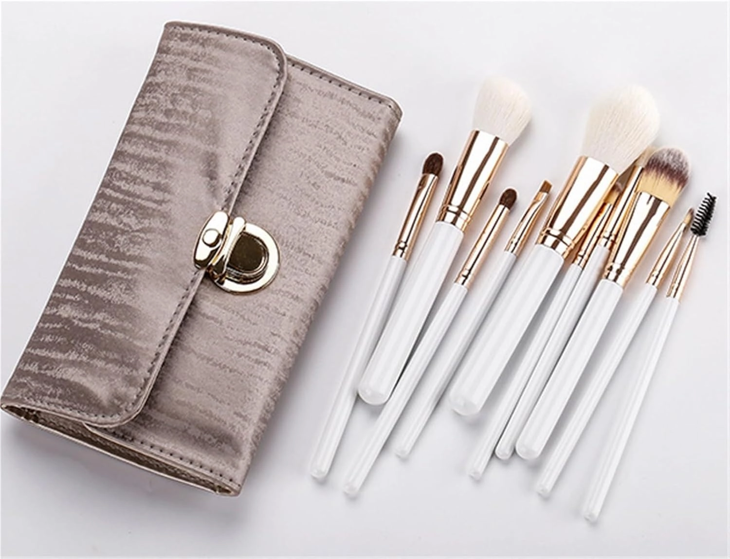 Make Up Brushes Set Makeup Brushes 10 Pieces With Brush Storage Bag Wooden Handle Loose Powder Brush Makeup Tools Set
