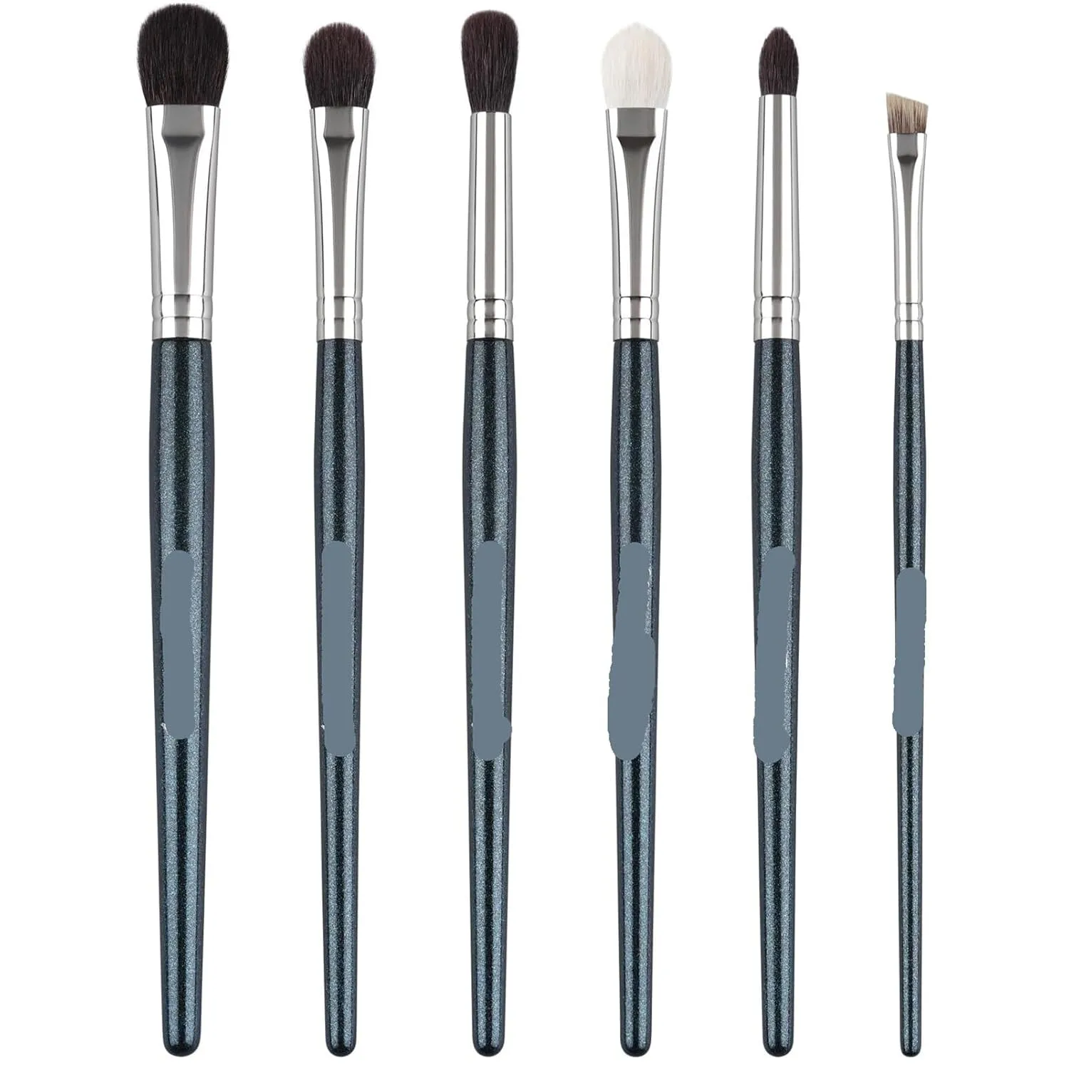 Makeup Brush Set 6 Pcs Professional Blending Eyeshadow Makeup Brushes Concealer Eyebrows Eyeliner, Soft Hairs Wood Handle Quality Makeup Tool(Blue)
