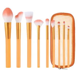 Makeup Brushes with Storage Case, 9 Pcs Professional Synthetic Flat Foundation Brush,Powder Blending Eyeshadow Contour Concealer Eyeliner Brush Set,Gifts for Mom