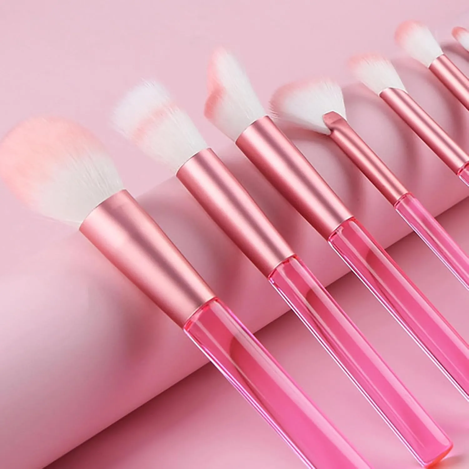 Makeup Brushes with Storage Case, 9 Pcs Professional Synthetic Flat Foundation Brush,Powder Blending Eyeshadow Contour Concealer Eyeliner Brush Set,Gifts for Mom
