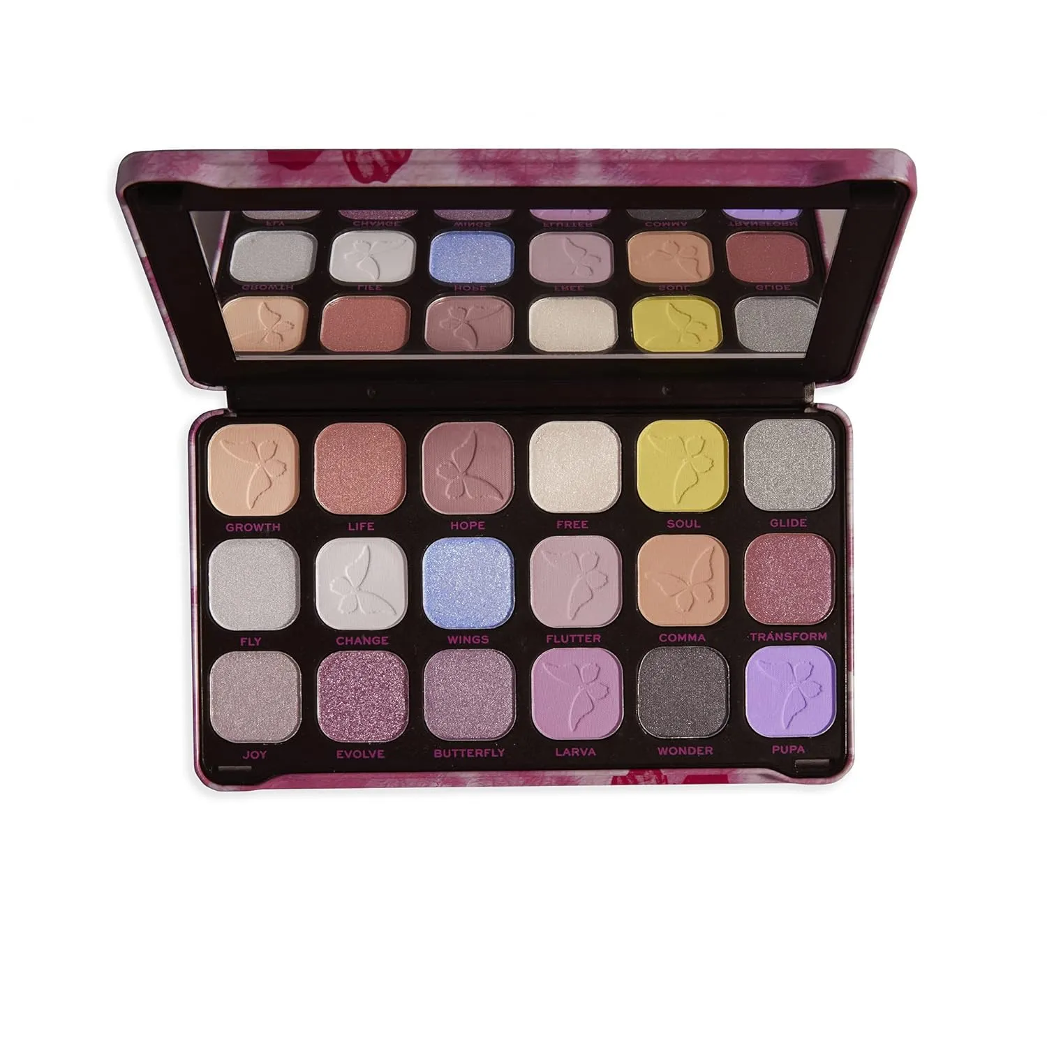 Makeup Revolution Butterfly Forever Flawless Shadow Palette, Eyeshadow Palette,Create Long-Lasting Eye Makeup Looks, Vegan & Cruelty-Free, 20g
