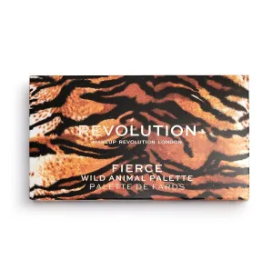 Makeup Revolution Wild Animal Eyeshadow Palette, Fierce, 18 Bold & Vibrant Shades, Crimson & Brown Hues, Vegan & Cruelty-Free, 0.52 Oz