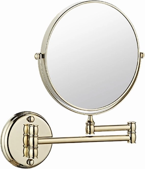Makeup Mirror Magnification Wall Mounted, Cosmetic Mirror with Extend and Fold, Wall Mount Vanity Mirror with 360° Swivel, Double Sided Wall Mirror for Makeup Bathroom Shaving Mirror