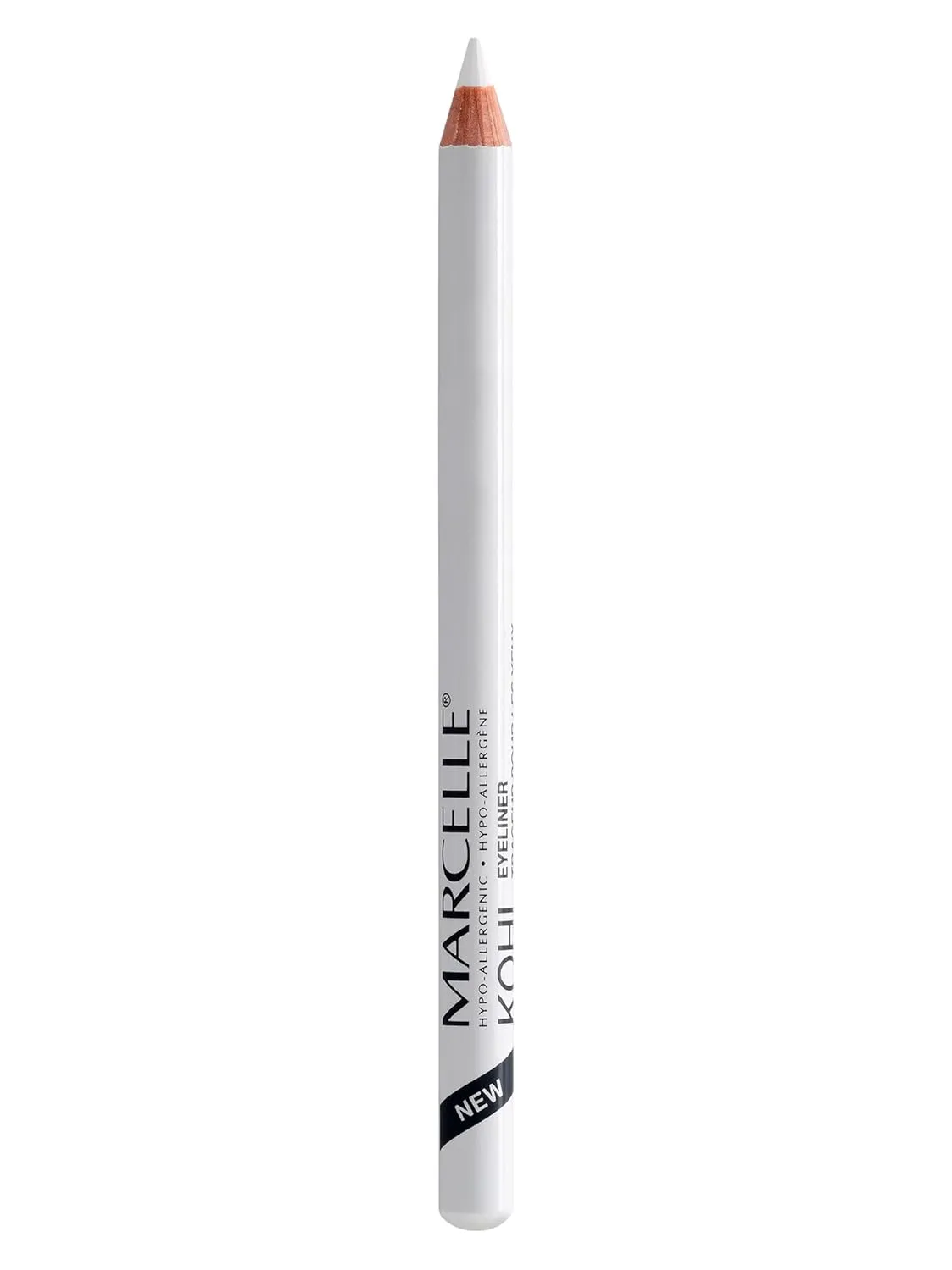 Marcelle Kohl Eyeliner, White, Eye Pencil, Long-Lasting, Waterproof, Intense Colour, Fragrance-Free, Hypoallergenic, Recognized by CDA, Cruelty-Free, 0.04 Oz.