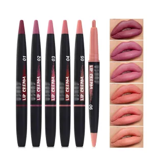 Matte Lip Liner Pencil, Matte Crayon Lipstick, Nude Purple Mauve Pink Lip Crayon Sticks, Smudge-proof, Water-Resistant Non-Drying Lipcolor, Long-Lasting Creamy Lipstick Makeup