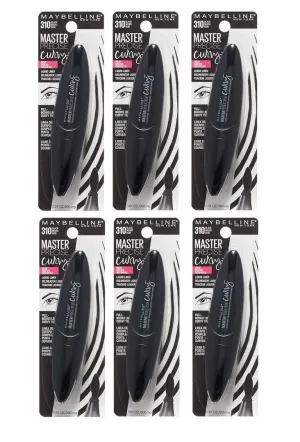 Maybelline New York Master Precise Curvy, Black, 6 Count