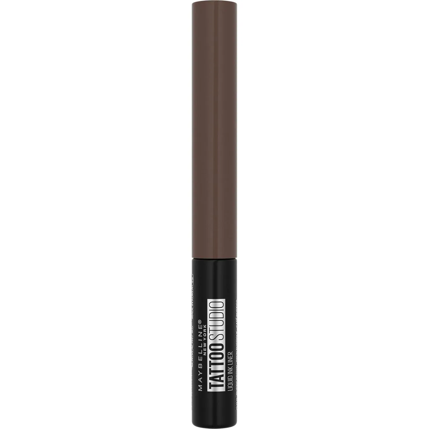 Maybelline TattooStudio Liquid Ink Liner Up To 36HR Wear, Sweat Resistant, Smudge Resistant, No Mess Removal, Longwear Liquid Eyeliner Makeup, Rustic Brown, 0.08 fl; oz.