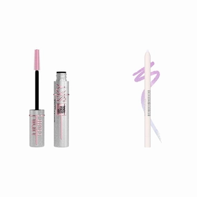 Maybelline Lash Sensational Sky High Glitter Mascara and Tattoo Studio Eyeliner Bundle, Includes 1 Mascara in Space Diamond and 1 Gel Eyeliner in Stardust Chrome for Glitter Eye Makeup