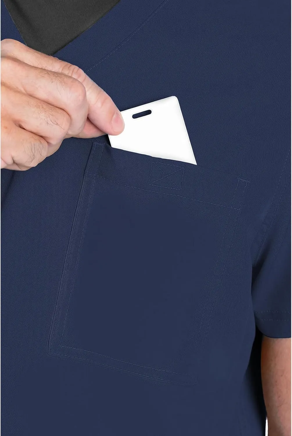 Med Couture Men's Scrub Top Cadence 2-Way Stretch Technology with Ultra Soft Fabric & One Chest Pocket - MC7478