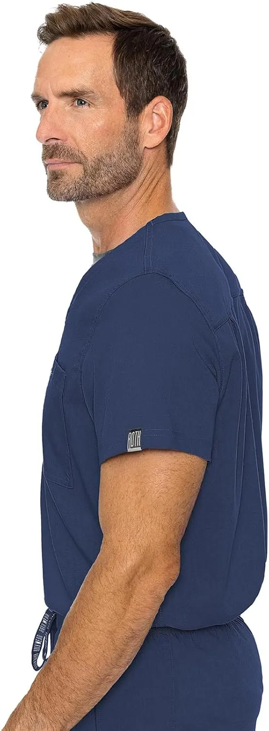 Med Couture Men's Scrub Top Cadence 2-Way Stretch Technology with Ultra Soft Fabric & One Chest Pocket - MC7478