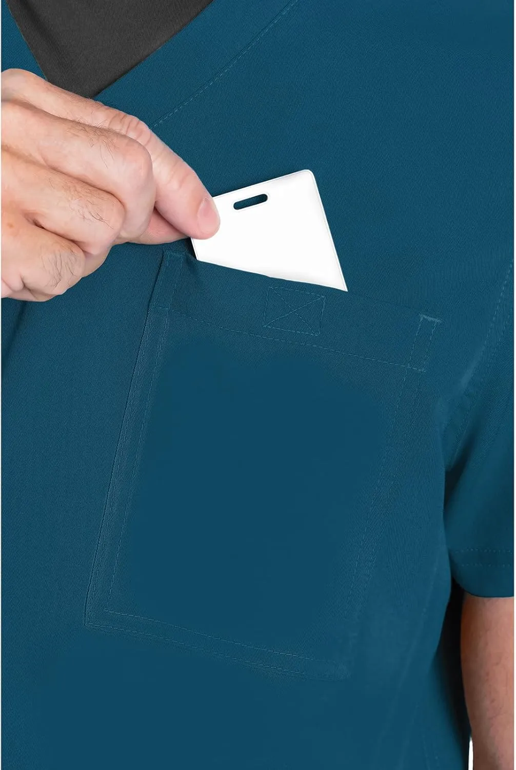 Med Couture Men's Scrub Top Cadence 2-Way Stretch Technology with Ultra Soft Fabric & One Chest Pocket - MC7478