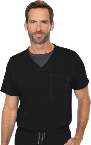 Med Couture Men's Scrub Top Cadence 2-Way Stretch Technology with Ultra Soft Fabric & One Chest Pocket - MC7478