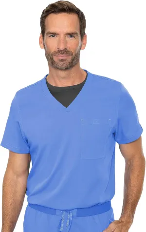 Med Couture Men's Scrub Top Cadence 2-Way Stretch Technology with Ultra Soft Fabric & One Chest Pocket - MC7478