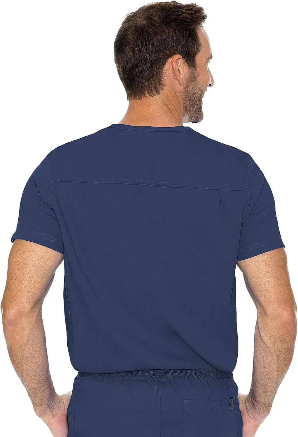 Med Couture Men's Scrub Top Cadence 2-Way Stretch Technology with Ultra Soft Fabric & One Chest Pocket - MC7478