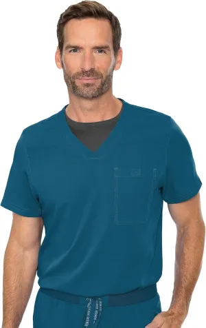 Med Couture Men's Scrub Top Cadence 2-Way Stretch Technology with Ultra Soft Fabric & One Chest Pocket - MC7478