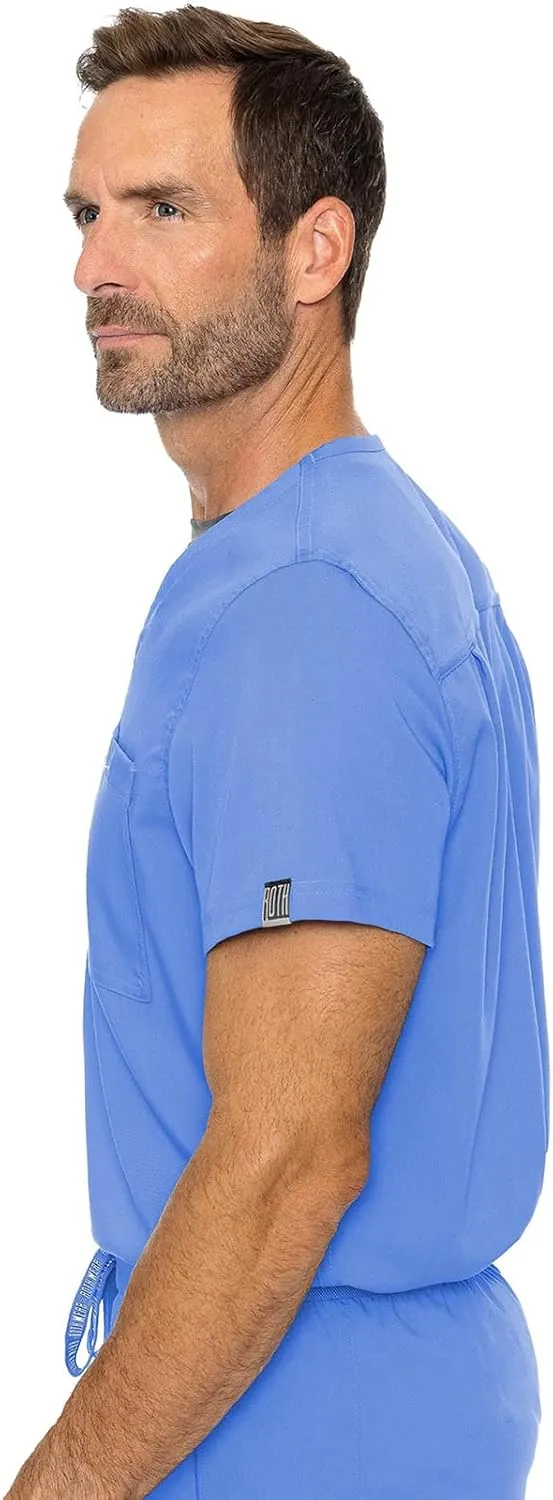 Med Couture Men's Scrub Top Cadence 2-Way Stretch Technology with Ultra Soft Fabric & One Chest Pocket - MC7478