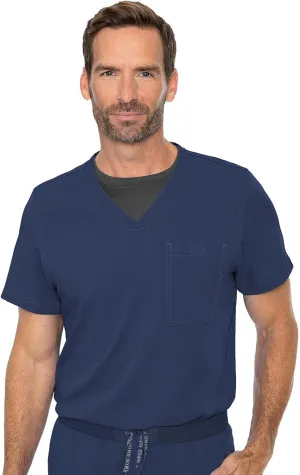 Med Couture Men's Scrub Top Cadence 2-Way Stretch Technology with Ultra Soft Fabric & One Chest Pocket - MC7478
