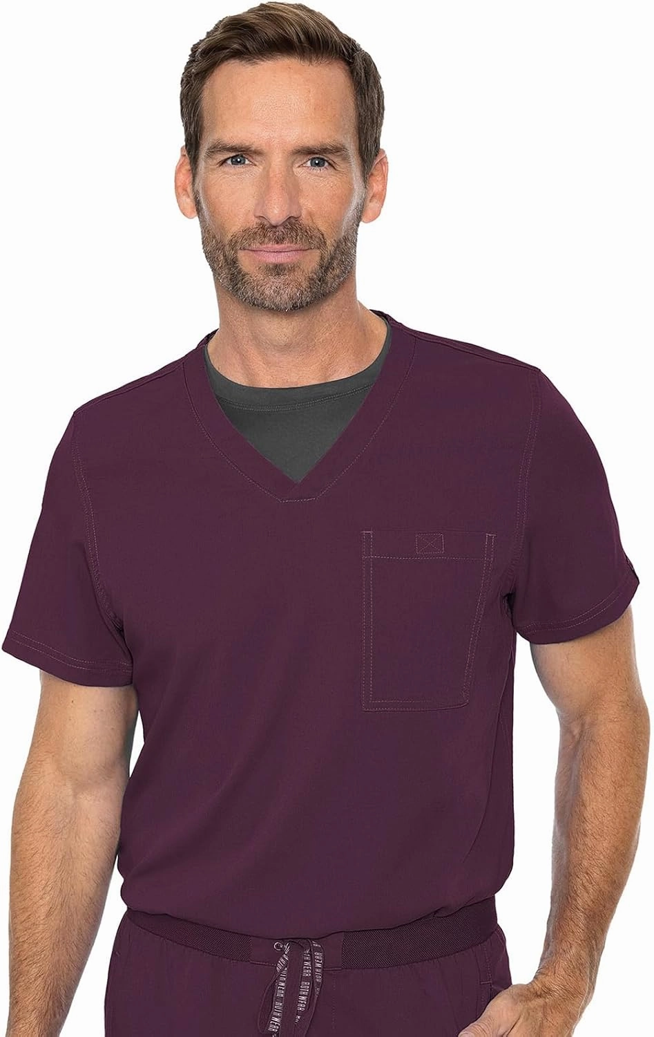 Med Couture Men's Scrub Top Cadence 2-Way Stretch Technology with Ultra Soft Fabric & One Chest Pocket - MC7478