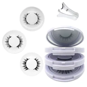 Meylora Magnetic Lashes,Meylora Magnetic Eyelashes with Applicator Reusable Eyelashes Magnet without Eyeliner Natural Look No Glue or Liner Needed(Natural Simple Iris)