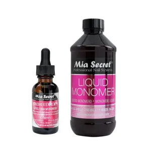 Mia Secret Liquid Monomer   1oz Monomer Drops MADE IN USA (Cherry, 8 oz. Monomer)