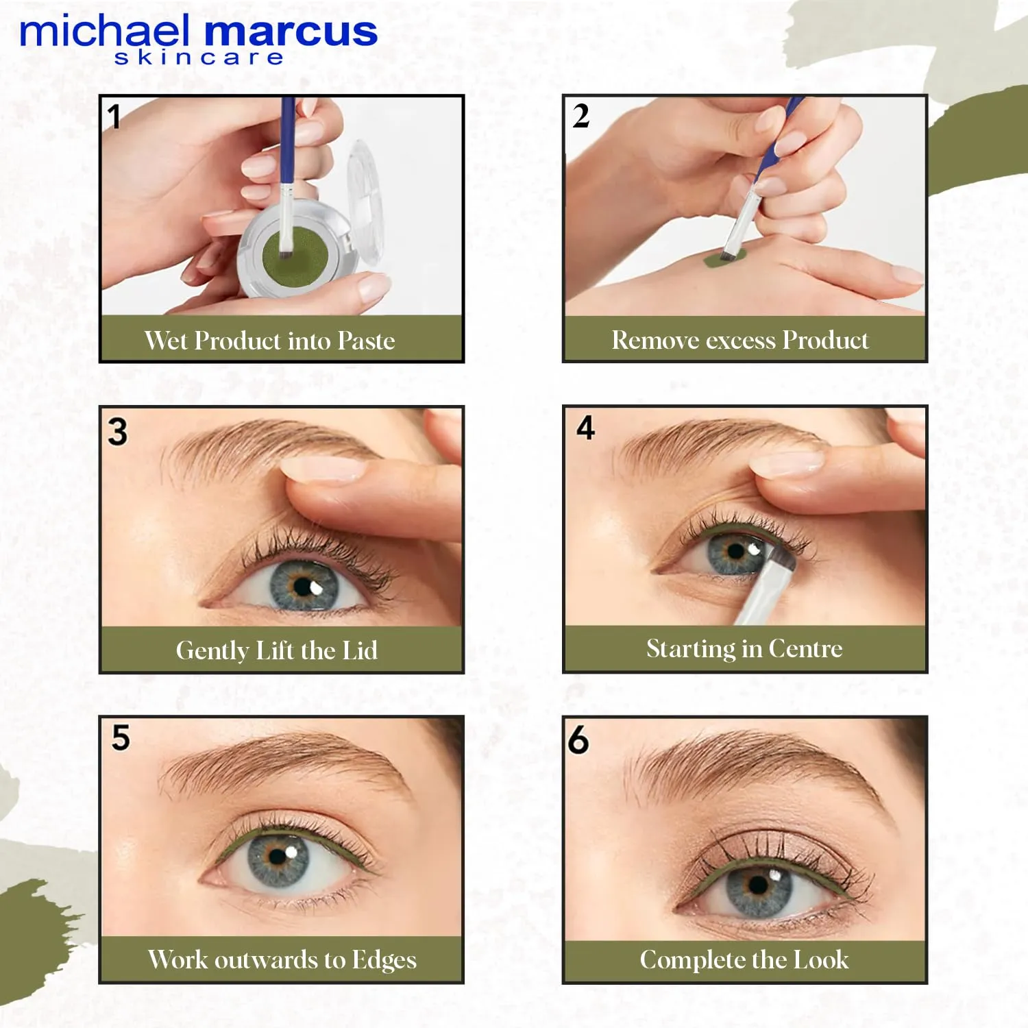 michael marcus Makeup Cake Eye Liner (Fantasia) - Water Activated Dry Pressed, Long-Lasting, Vibrant Color & Smudge Resistant Eyeliner - Cruelty & Paraben Free - For Beginner & Pro Makeup Artist