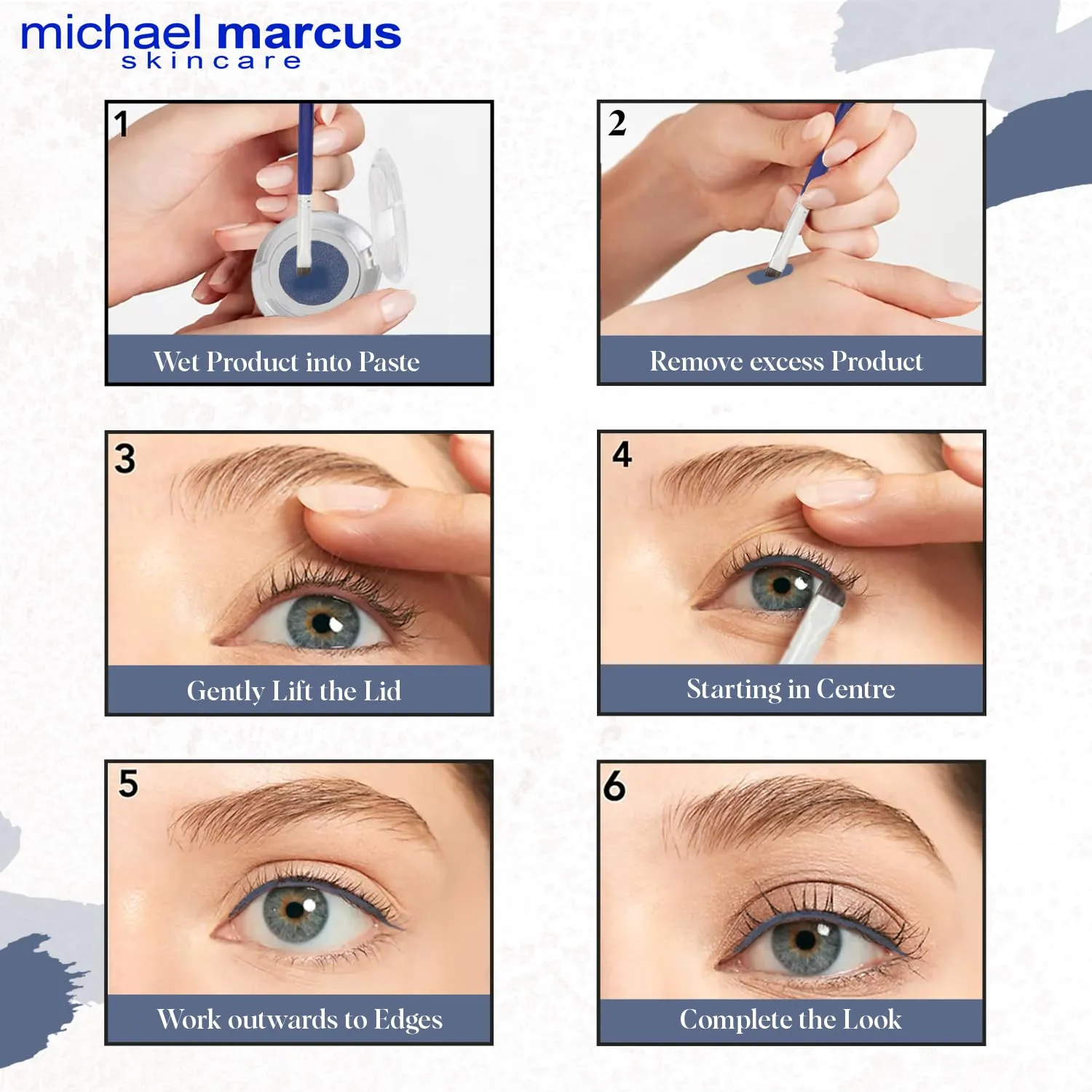 michael marcus Makeup Cake Eye Liner (Twilight) - Water Activated Dry Pressed, Long-Lasting, Vibrant Color & Smudge Resistant Eyeliner - Cruelty & Paraben Free - For Beginner & Pro Makeup Artist