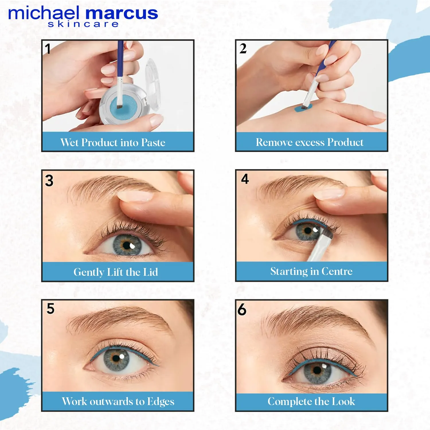 michael marcus Makeup Cake Eye Liner (Twinkle) - Water Activated Dry Pressed, Long-Lasting, Vibrant Color & Smudge Resistant Eyeliner - Cruelty & Paraben Free - For Beginner & Pro Makeup Artist