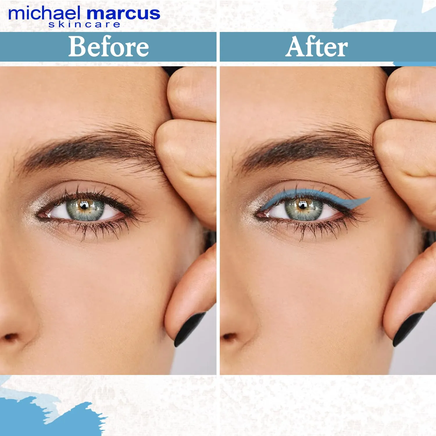 michael marcus Makeup Cake Eye Liner (Twinkle) - Water Activated Dry Pressed, Long-Lasting, Vibrant Color & Smudge Resistant Eyeliner - Cruelty & Paraben Free - For Beginner & Pro Makeup Artist