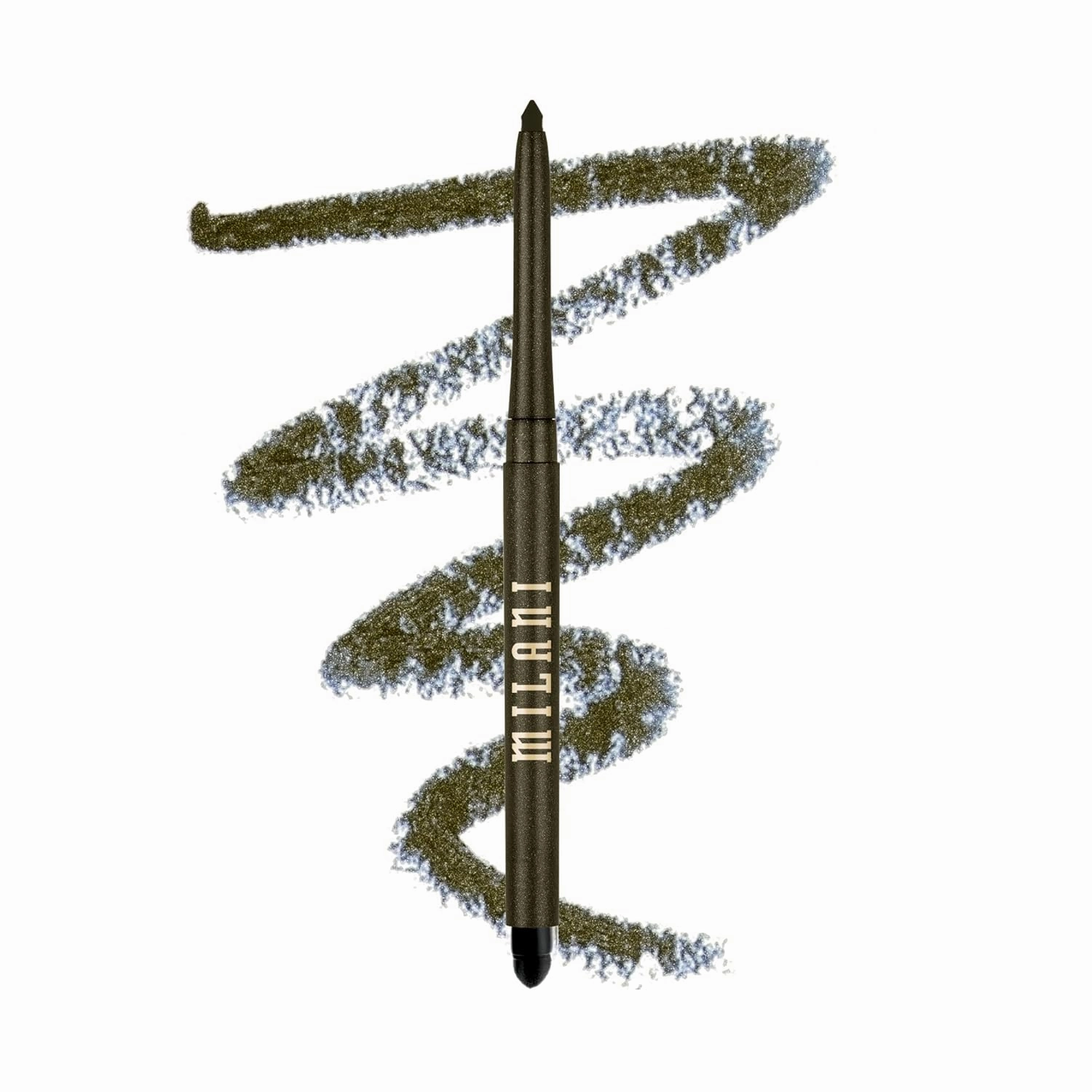 Milani Stay Put Eyeliner - Moss Boss (0.01 Ounce) Cruelty-Free Self-Sharpening Eye Pencil with Built-In Smudger - Line & Define Eyes with High Pigment Shades for Long-Lasting Wear