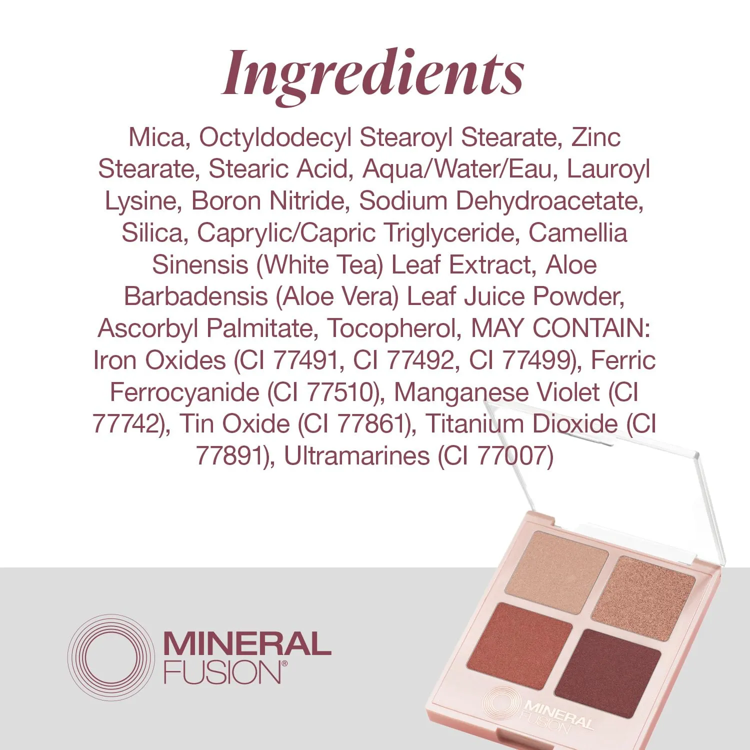 Mineral Fusion, Eyeshadow Palette Coffee Break, 0.25 Ounce
