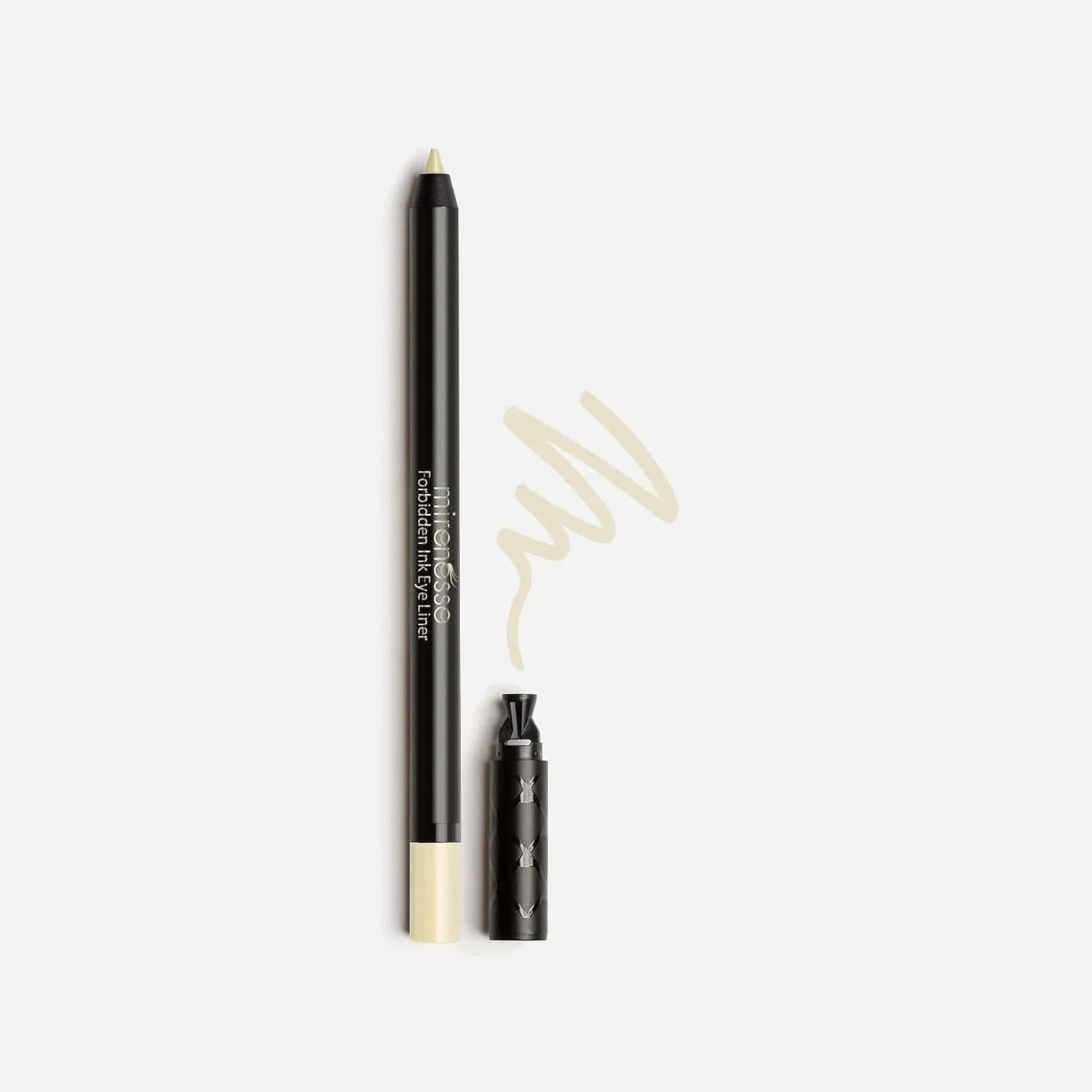 Mirenesse Line Master Forbidden Ink Eyeliner, Ultra Long Lasting Ink Eye Liner & Sharpener, Richly Pigmented Matte Color, Vegan & Toxin Free, 10 Addiction (White) 0.03oz