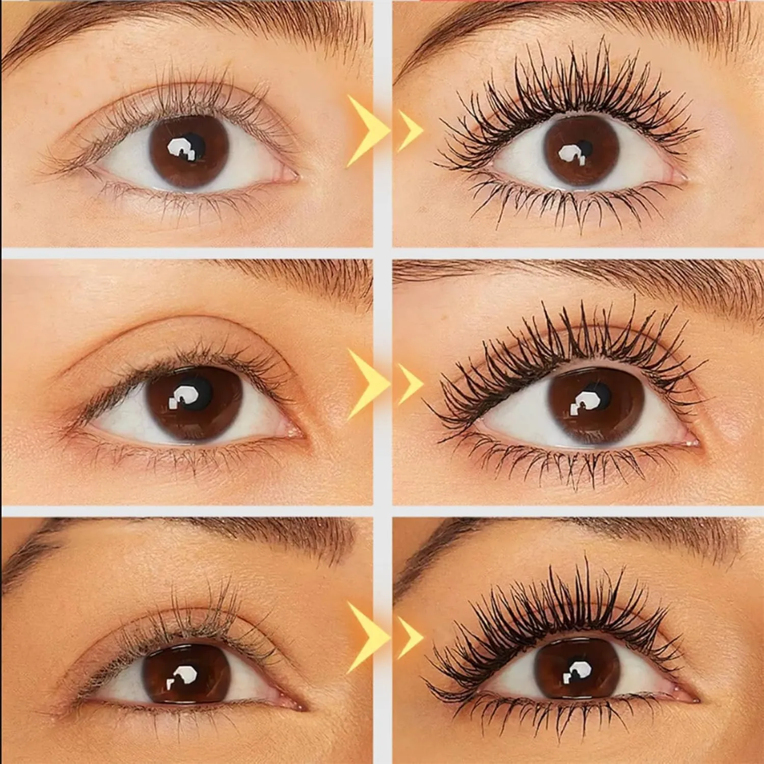Mkry Mascara, Mascara, Tubing Mascaras Black & Brown for Lash Makeup, Lengthening and Curling, Smudge Proof Long Lasting and Waterproof (2PCS Brown)