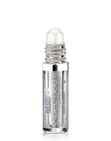 MODE Angel Dust Roll On Shimmering Eyeshadow Color MOONBEAM Metallic Silver Platinum Pearl, Natural Skincare Loose Mineral Powder Pigments, Spill Proof Bottle, Cruelty Free, Vegan, Made in USA
