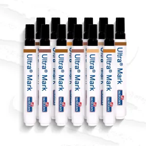 Mohawk Ultra Mark Wood Stain Touch Up Marker, Standard Color Assortment M280-1200, 12 Count
