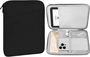 MoKo 6-7" Kindle Sleeve Bag for 7" Kindle Colorsoft Signature Edition, All-New 6" Kindle 11th Gen 2022/10th Gen 2019/8th Gen 2016, 6.8" Kindle Paperwhite 11th/10th Gen 2021/2018, Black