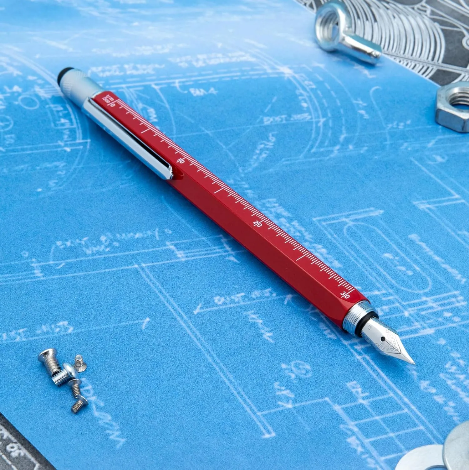 Monteverde USA One Touch Tool Pen, Fountain Pen, Red (MV35234)