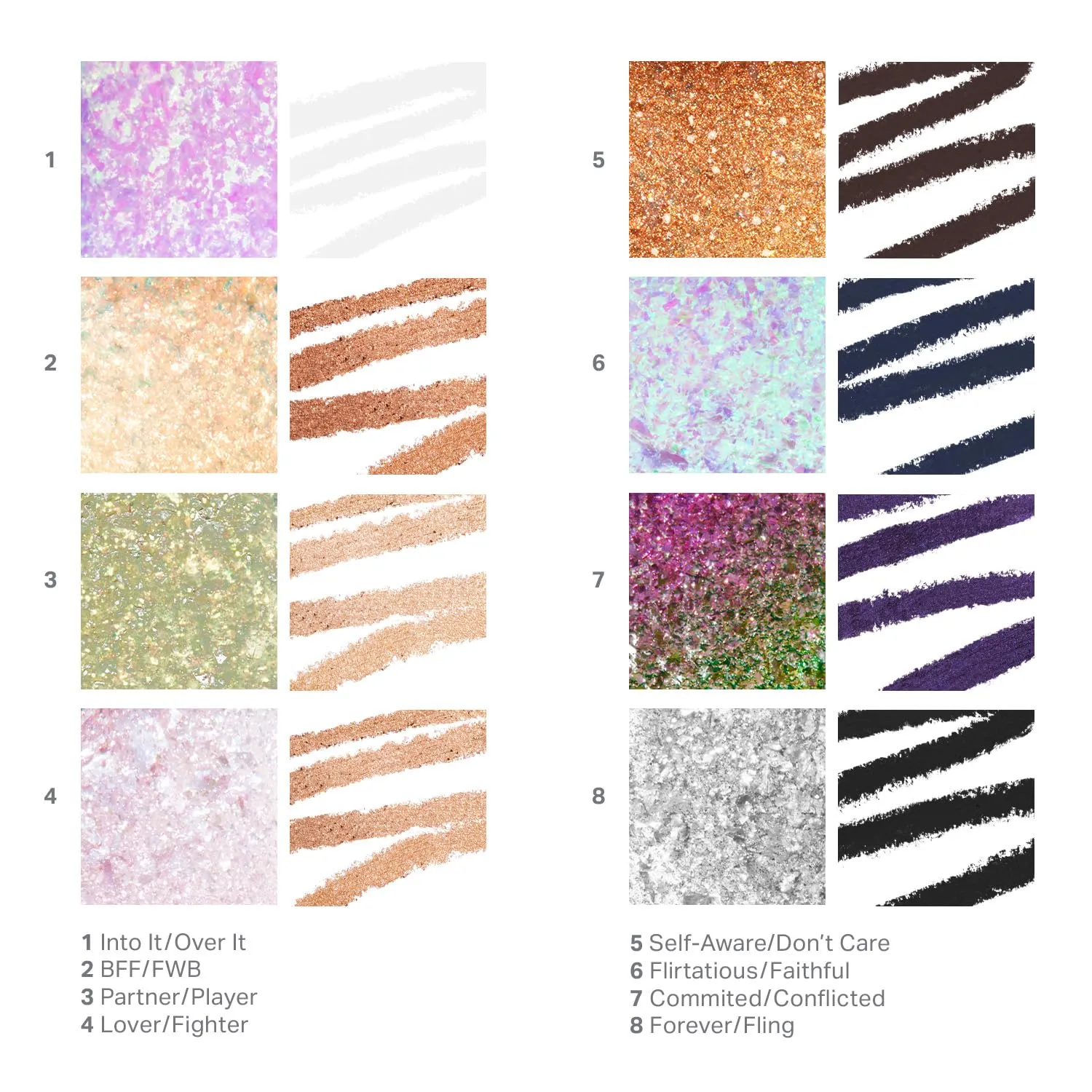 Morphe Mixed Signals Dual-Ended Eyeshadow Stick - Cream Eyeshadow Pigment & Chrome Liquid Flakes for Bold, Layered Eye Makeup Looks - BFF/FWB (0.96 oz)