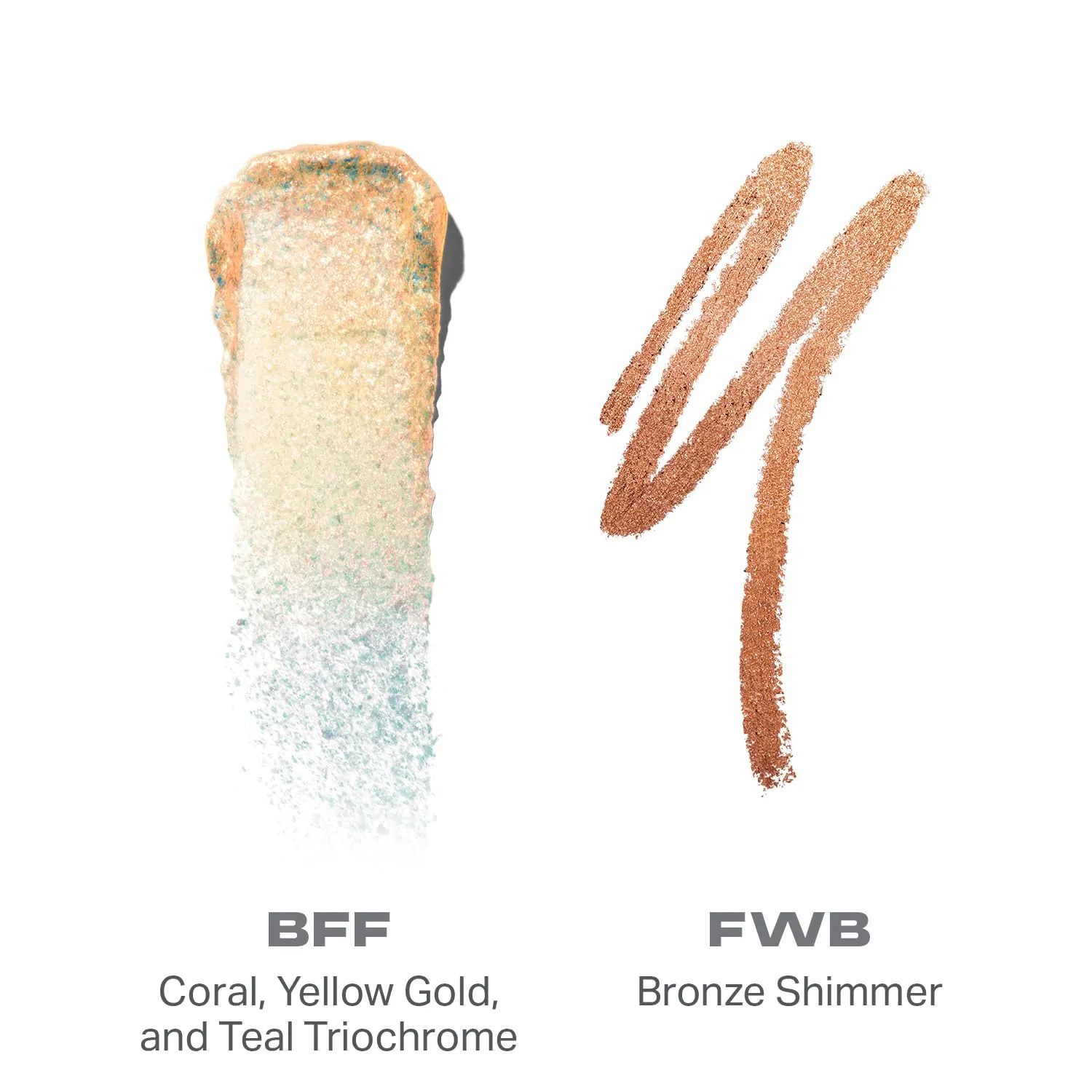 Morphe Mixed Signals Dual-Ended Eyeshadow Stick - Cream Eyeshadow Pigment & Chrome Liquid Flakes for Bold, Layered Eye Makeup Looks - BFF/FWB (0.96 oz)