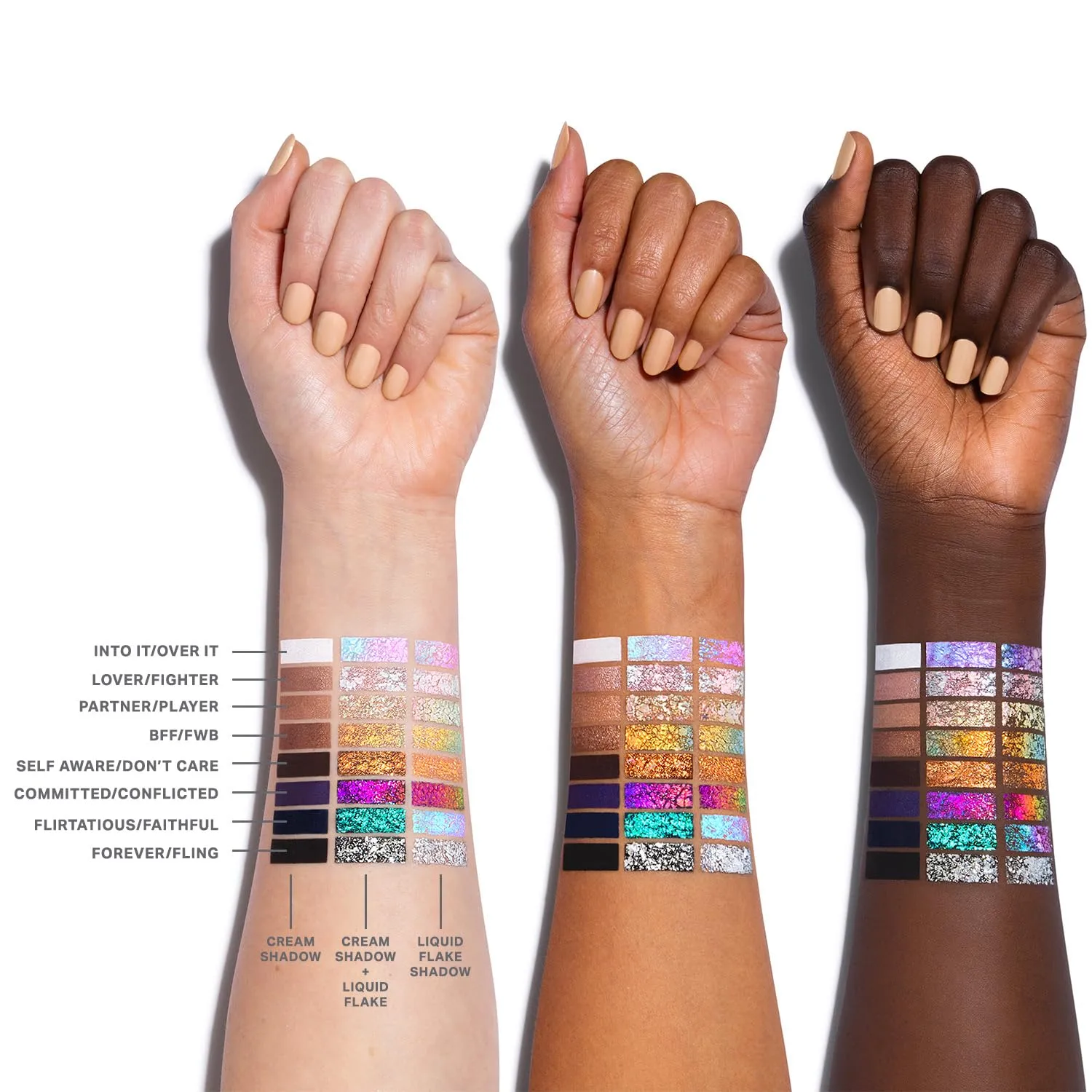 Morphe Mixed Signals Dual-Ended Eyeshadow Stick - Cream Eyeshadow Pigment & Chrome Liquid Flakes for Bold, Layered Eye Makeup Looks - BFF/FWB (0.96 oz)