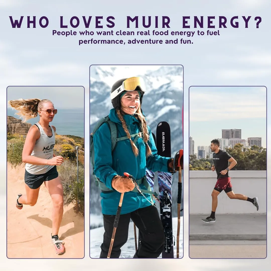 MUIR Red Raspberry Energy Gel for Runners - 10 Pack | Organic Real Food Endurance Gel | Fast-Burning, Vegan, Paleo, Non-GMO, Gluten-Free | Clean Energy for Running, Cycling, and Marathon Training