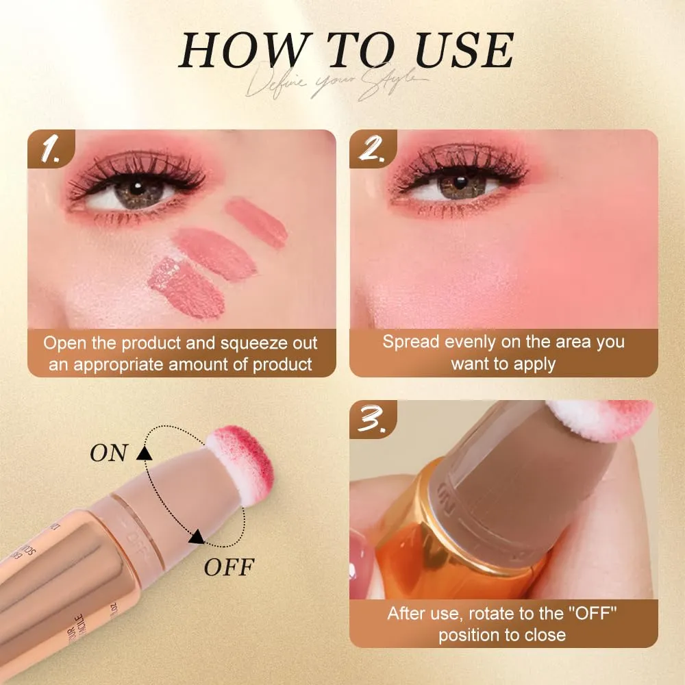 Multi Use Blush Stick for Cheeks, Lips & Eyes – Hydrating, Buildable Cream Blush with Natural, Skin-Like Finish Long Lasting & Easy to Blend Stick for a Radiant Glow (#5, 1)