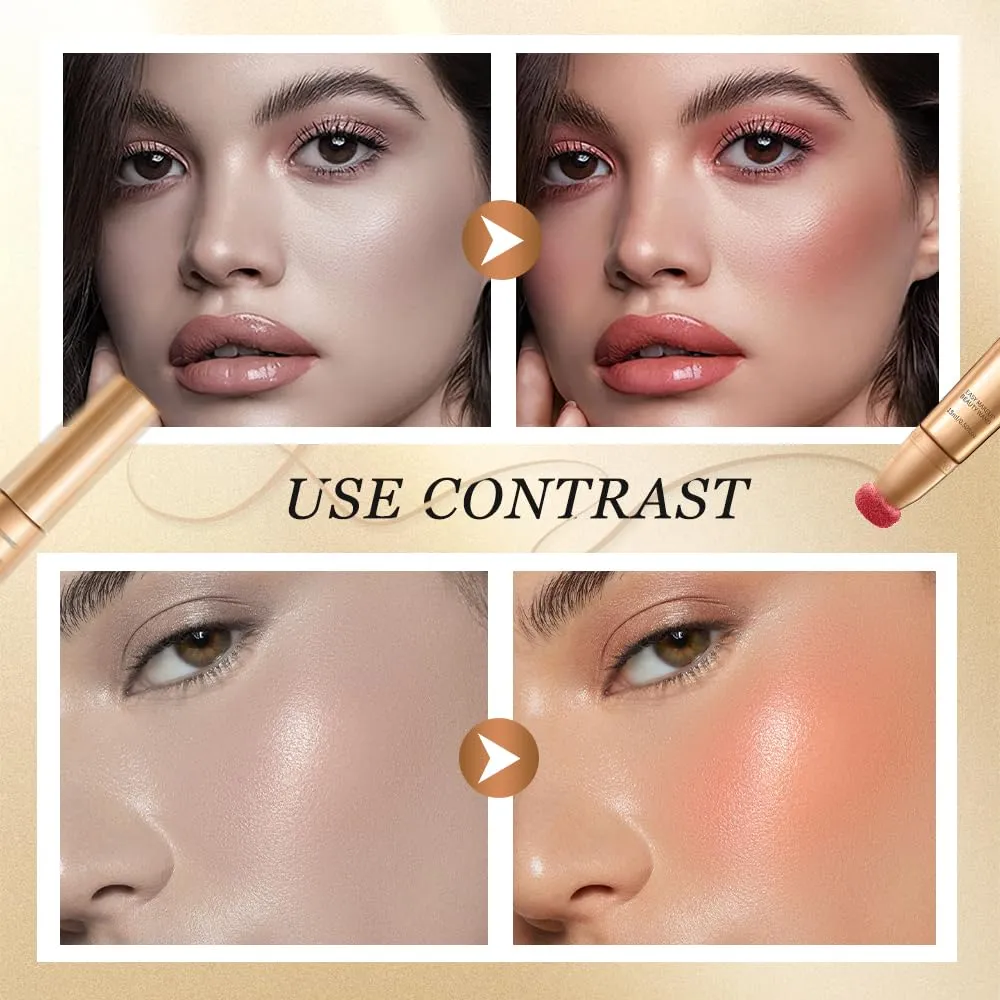 Multi Use Blush Stick for Cheeks, Lips & Eyes – Hydrating, Buildable Cream Blush with Natural, Skin-Like Finish Long Lasting & Easy to Blend Stick for a Radiant Glow (#5, 1)
