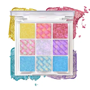 Multichrome Eyeshadow Palette,9 Color Change Glitter Chameleon Eye Shadow,High Pigmented Waterproof Long-Lasting 100% Vegan Cruelty Free Duo Chrome Eye Makeup For Women (#01)