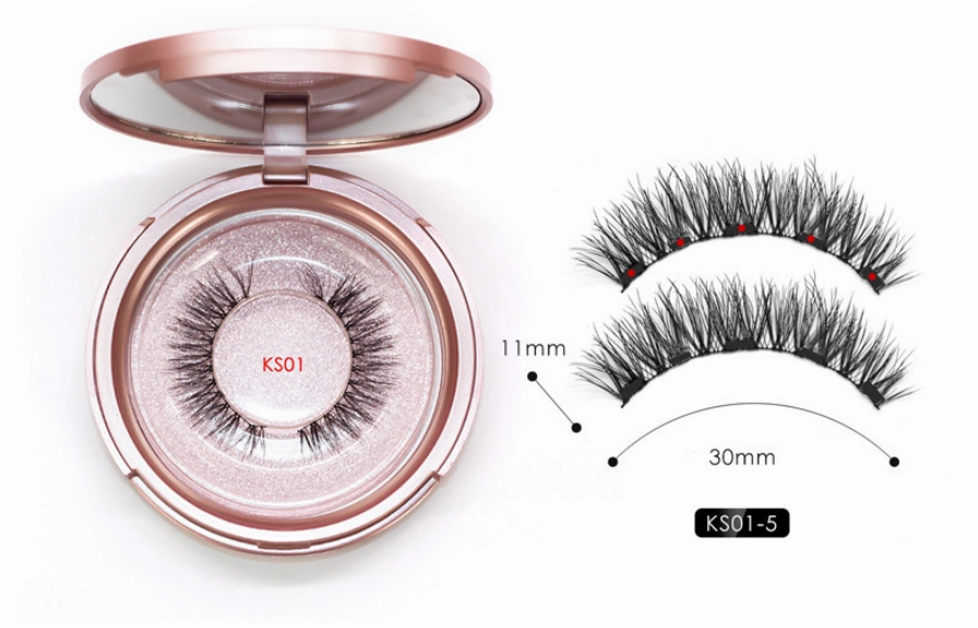Natural Long Lasting, Magnetic Liquid Eyeliner & Magnetic False Eyelashes & Tweezer